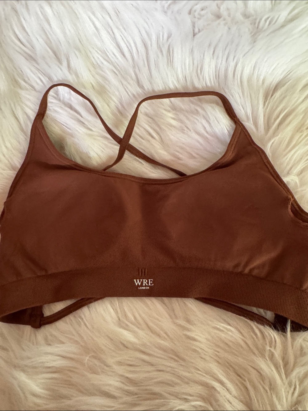 WRE Apparel Brown Strappy Bralette MED